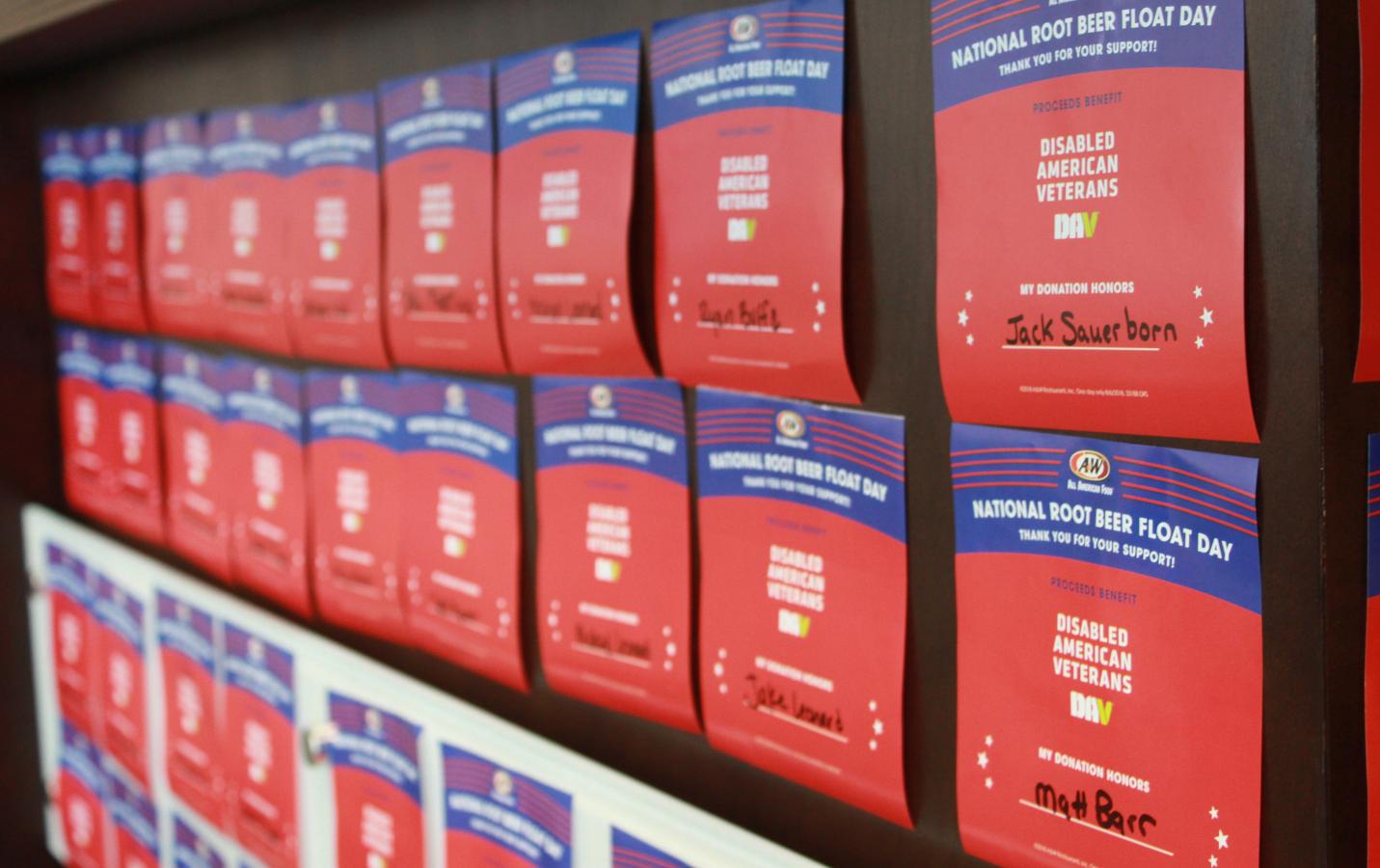 Honor a Vet Donation Sheet