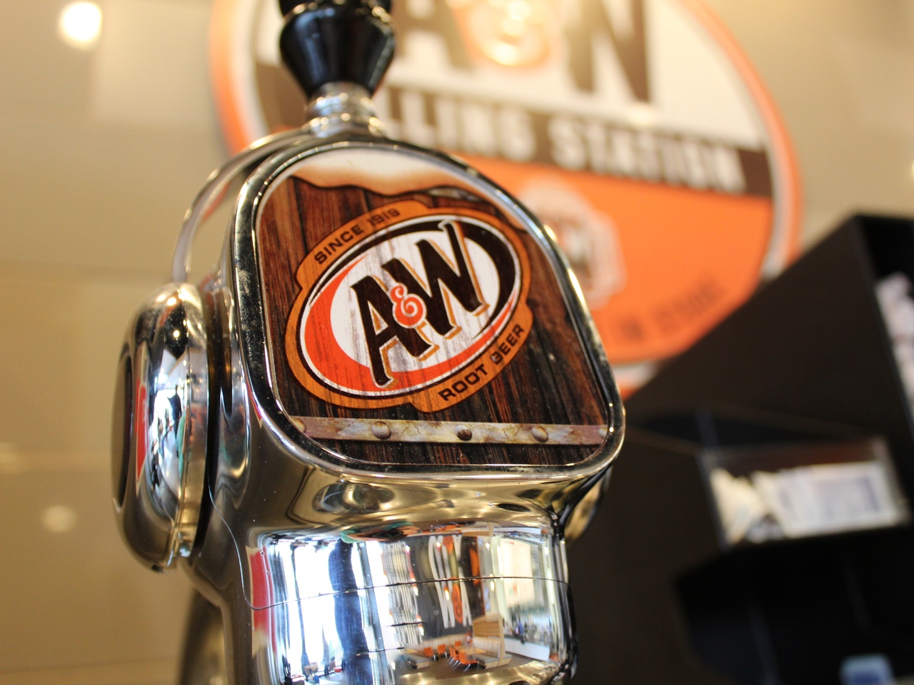 A&W Root Beer draft arm