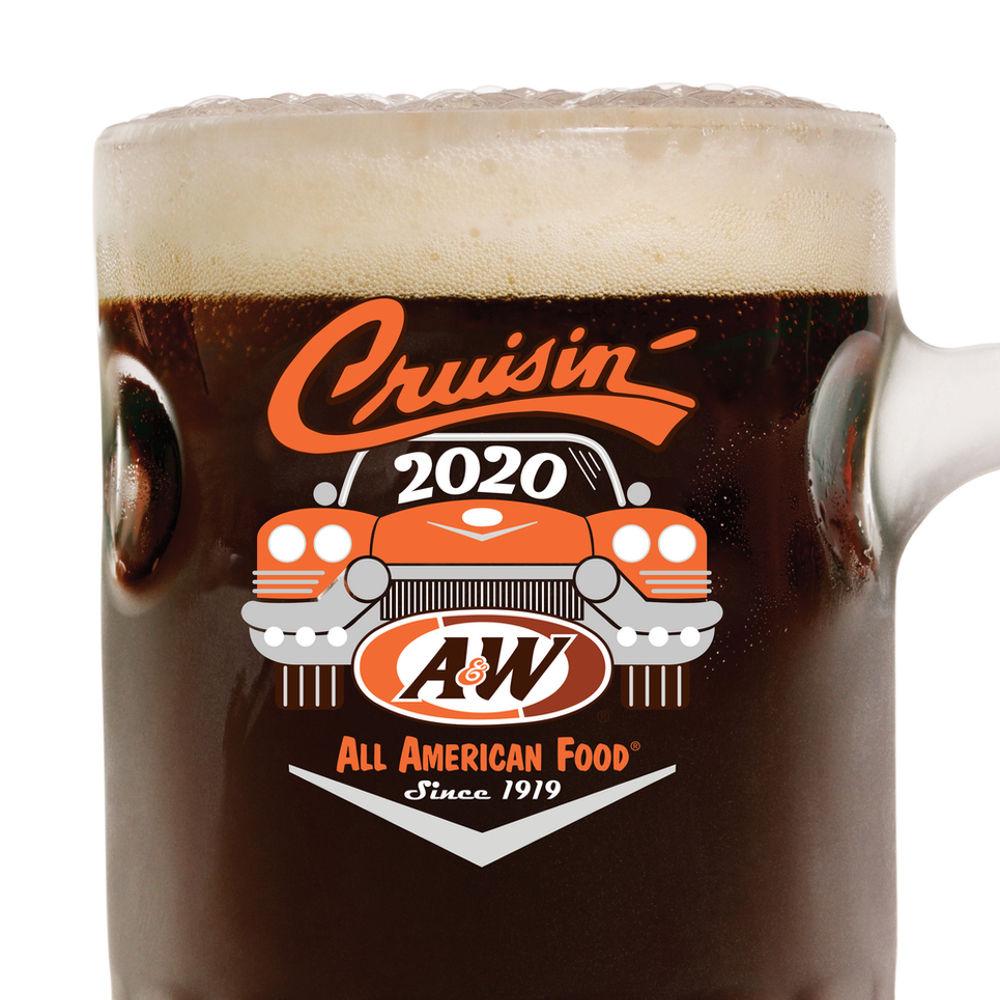 Photo of A&W 2020 Collector's Mug filled with Root Beer.