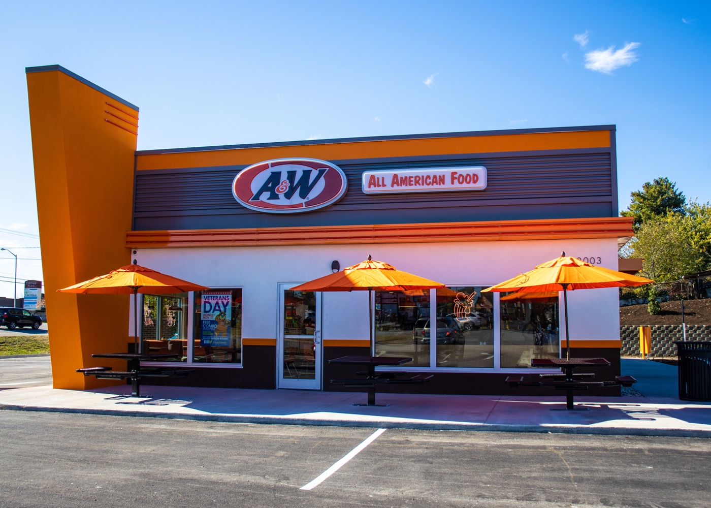 Exterior of A&W Restaurant in Richmond, Kentucky