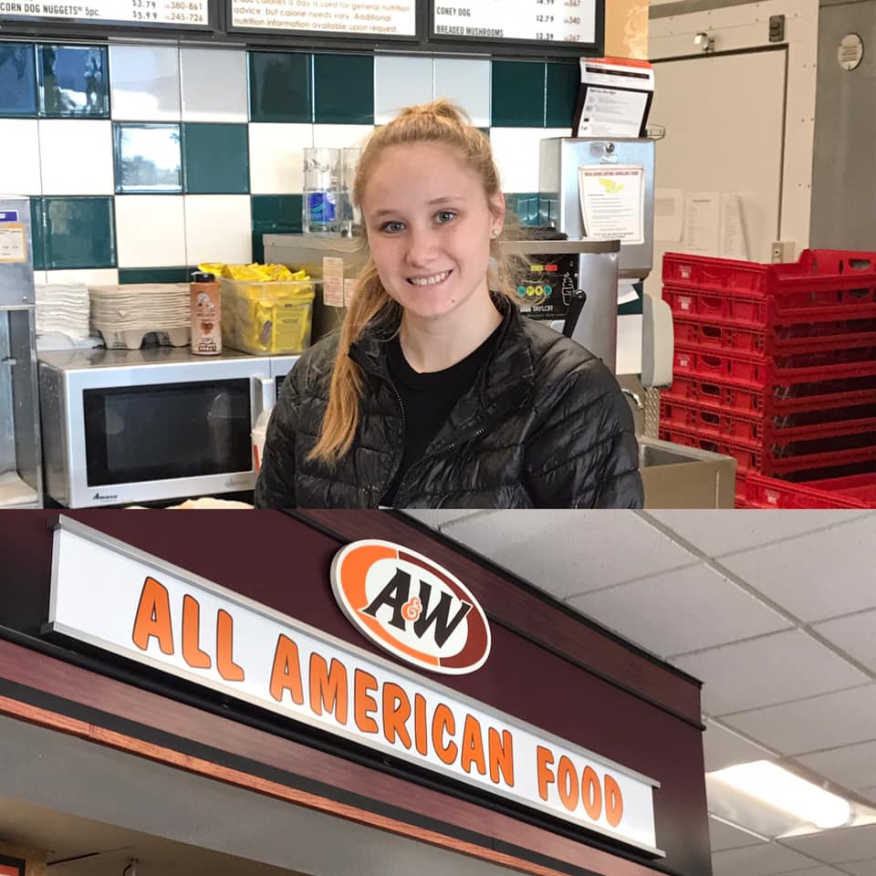 Team Member Mariah at the Cedar Rapids, IA A&W