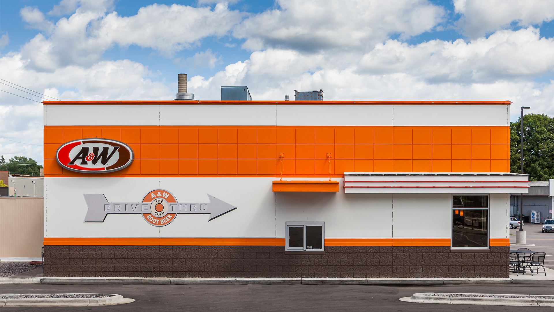 Exterior photo of A&W Restaurants drive-thru