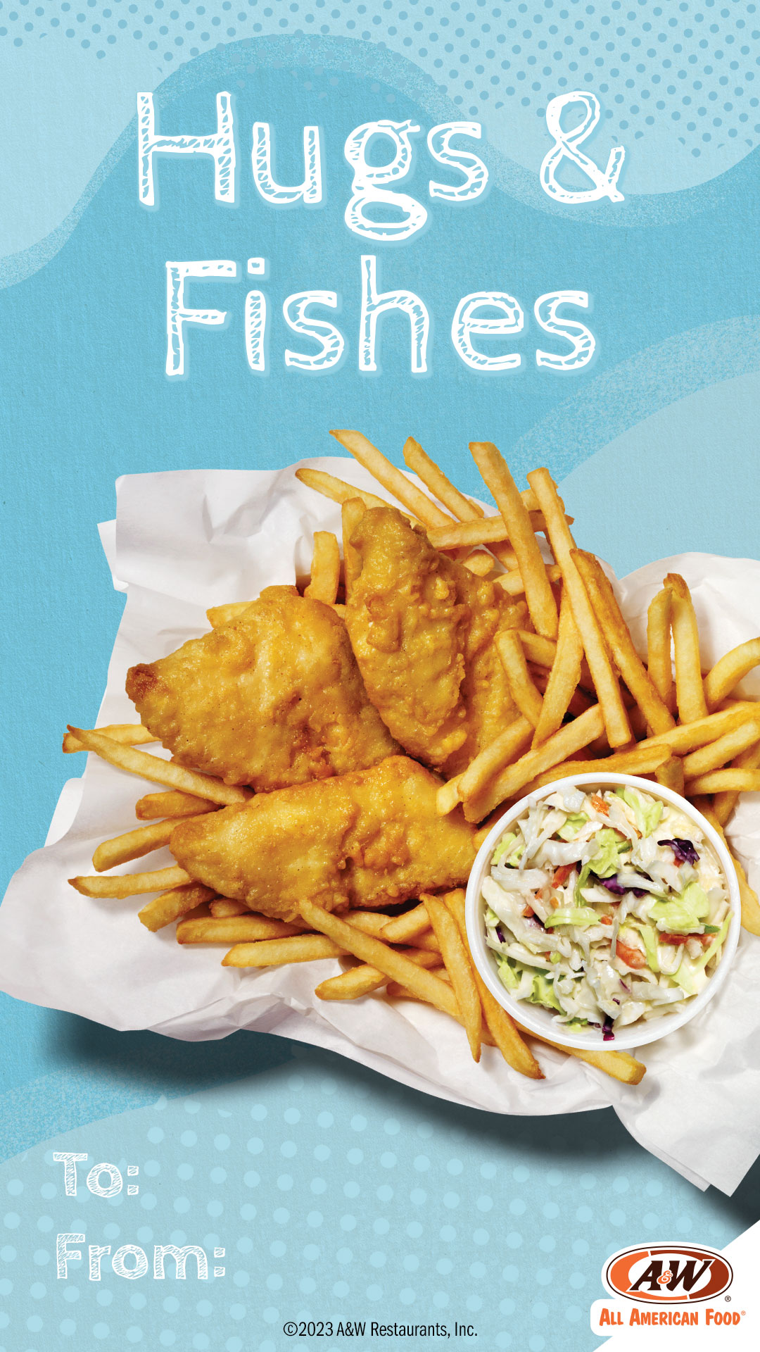 Cod Basket Valentine's Day Card