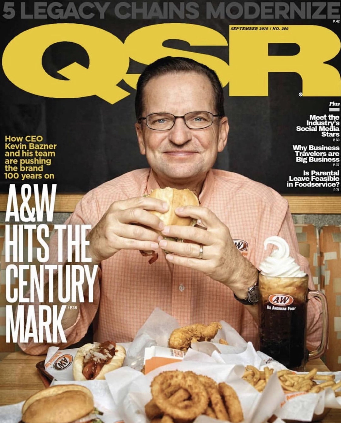 Kevin Bazner on the cover of QSR Magazine