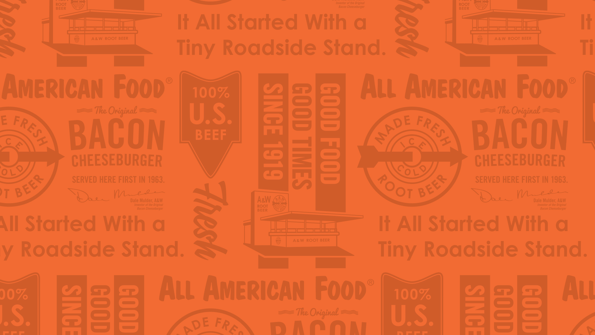 Orange A&W Wallpaper