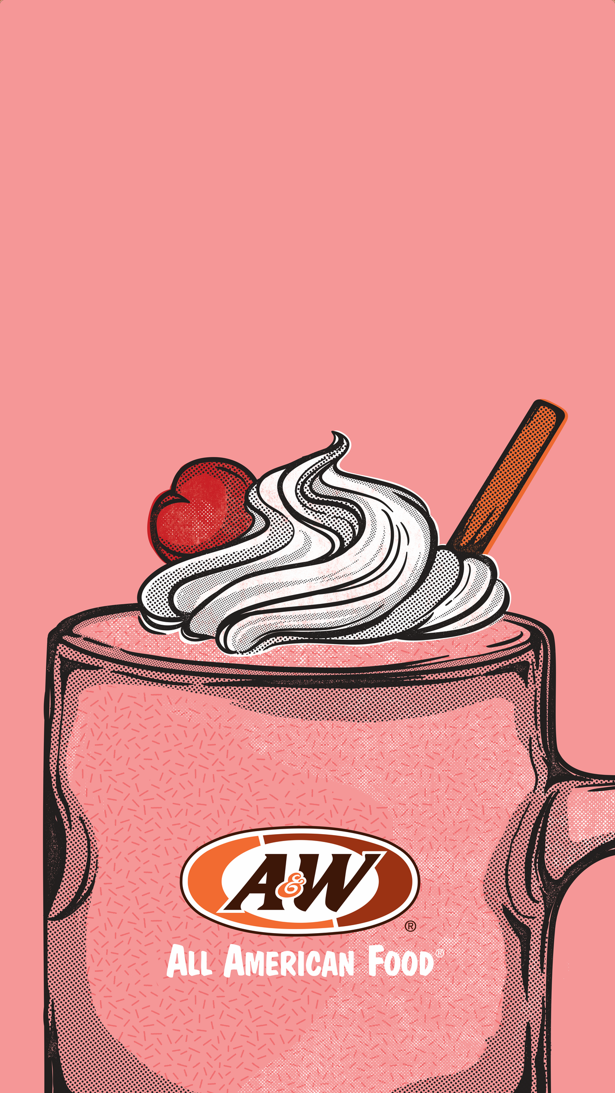 Strawberry shake on pink background