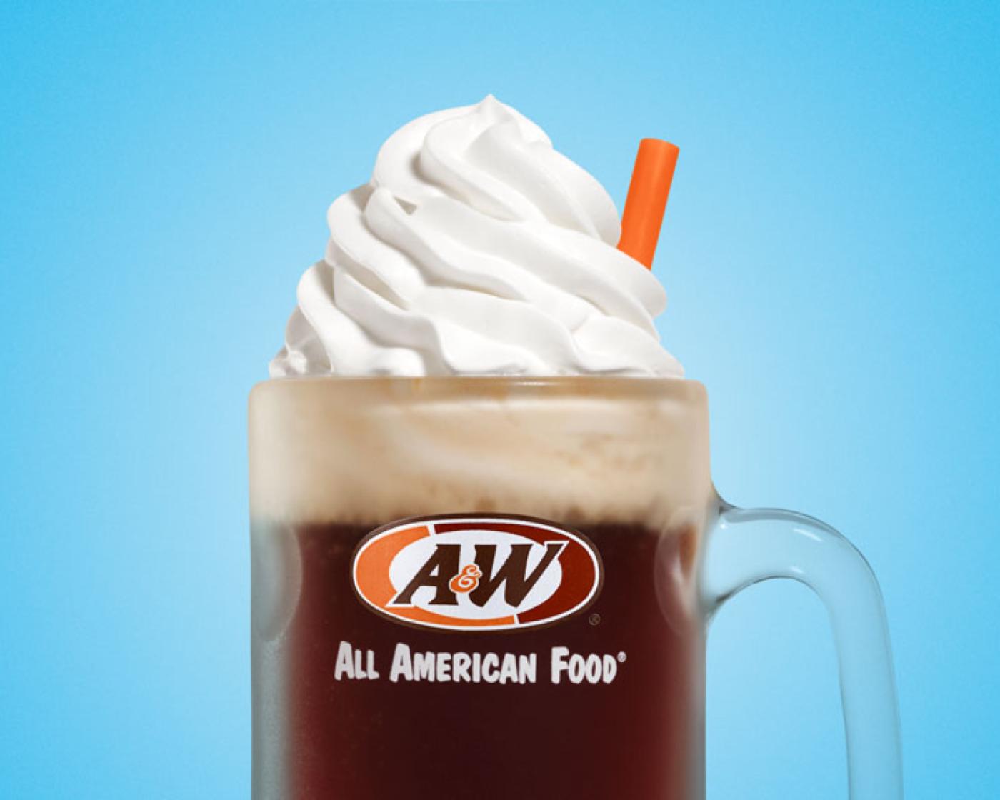 Root Beer Float in an A&W mug